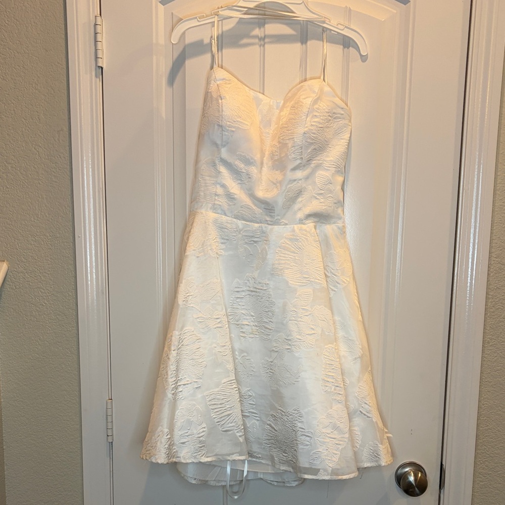 White elegant floral dress
